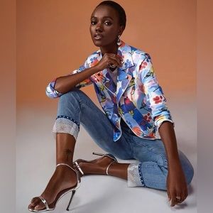 JOSEPH RIBKOFF 241929 Mesh Cuff Jean New with Tags